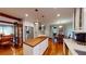 Beautiful kitchen featuring an island with a wood countertop and stainless steel appliances at 2884 Overwood Ln, Snellville, GA 30078