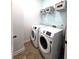 Modern laundry room with new white appliances and ample storage space at 2910 Cross Creek Dr, Cumming, GA 30040