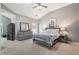 Spacious main bedroom with neutral walls, a ceiling fan, and a full furniture set at 2910 Cross Creek Dr, Cumming, GA 30040
