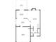 First-floor layout with kitchen, living room, garage, patio, and dining area; also shows dimensions at 1186 Hawthorn Ln, Grayson, GA 30017