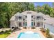 Lush backyard with a pristine pool and a spacious patio area, perfect for outdoor entertaining at 5145 Saddlebred Ln, Cumming, GA 30028