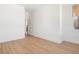 Bright bedroom with sleek, light-colored wood floors at 675 Drewry Ne St # 205, Atlanta, GA 30306
