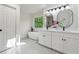 Luxury main bathroom with a double vanity, soaking tub, and modern fixtures at 2863 Landing Dr, Marietta, GA 30066