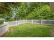 Back yard of the property, enclosed by a white picket fence at 636 Cameron Street Se St, Atlanta, GA 30312