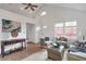 Cozy living room with high ceilings, lots of natural light, and neutral paint at 636 Cameron Street Se St, Atlanta, GA 30312