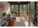 Screened in porch with comfortable seating and nature views. Enjoy outdoor living at 10135 High Falls Pointe, Johns Creek, GA 30022