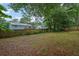 A large backyard enclosed by a wood fence providing shade and privacy at 5461 Forest Path Ct, Stone Mountain, GA 30088