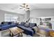 Spacious living room with vaulted ceilings, hardwood floors, and an open concept layout at 5461 Forest Path Ct, Stone Mountain, GA 30088