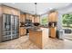 Well-equipped kitchen featuring stainless steel appliances, a center island, and ample cabinet space at 2021 Sherwood Dr Se, Marietta, GA 30062