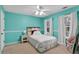 Bright bedroom with a large window, neutral carpet, and a comfortable chair at 209 Breckenridge Ct, Canton, GA 30115