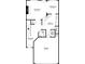 First floor plan featuring the living room, kitchen, bathroom, laundry room and garage at 2317 Church Street, Hampton, GA 30228
