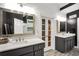 Newly renovated bathroom with and vanities and modern finishes at 704 Branchview Ct, Mcdonough, GA 30252