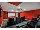 A private home theater equipped with comfortable seating and a large projection screen for movie enthusiasts at 704 Branchview Ct, Mcdonough, GA 30252