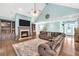 Inviting living room featuring a fireplace, built-ins, and comfortable seating at 704 Branchview Ct, Mcdonough, GA 30252