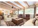 Inviting living room with vaulted ceilings, exposed beams, and oversized furniture at 1822 Chartwell Trce, Stone Mountain, GA 30087