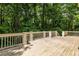 Large wooden deck overlooking a wooded backyard at 320 Yellowroot Ln, Sandy Springs, GA 30350
