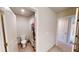 Bathroom featuring tiled floors, toilet, and a shower with a patterned curtain at 4535 Sunflower Cir, Cumming, GA 30040