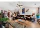 Spacious living room featuring vaulted ceilings, ceiling fan and lots of natural light at 2080 Bankston Cir, Snellville, GA 30078