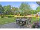 Spacious backyard with a stone patio and mature trees, perfect for outdoor entertaining at 4365 Wicklow Ct, Suwanee, GA 30024