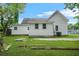 Spacious backyard with mature trees and grass with vinyl siding of home in view at 6802 Ida St, Lithonia, GA 30058