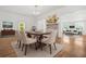 Elegant dining room showcasing hardwood floors, a chandelier, and open access to other rooms at 6802 Ida St, Lithonia, GA 30058