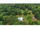 Stunning aerial view of a private backyard oasis with a sparkling in-ground pool at 400 Simpson Ne Rd, White, GA 30184