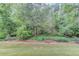 Lush backyard bordered by mature trees and landscaping offering a private outdoor retreat at 262 Sandhurst Ct, Suwanee, GA 30024