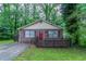Charming single-story brick home featuring a cozy front porch and well-maintained landscaping at 2045 Scarbrough Dr, Stone Mountain, GA 30088