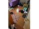 A bedroom area reveals a collection of items and furnishings on the floor at 60 King Blvd, Mcdonough, GA 30253