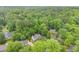 Aerial view of lush greenery, mature trees, and manicured lawns surrounding the property at 1540 Kinglet Ln, Marietta, GA 30062