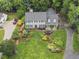 Aerial view of home showcasing manicured lawn, mature trees, and an inviting outdoor space at 1540 Kinglet Ln, Marietta, GA 30062
