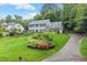 Beautifully landscaped front yard with lush green grass, colorful flowers, and a stately two-story home at 1540 Kinglet Ln, Marietta, GA 30062