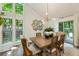 Light-filled dining room with vaulted ceiling, large windows, and backyard view, perfect for Gathering meals at 171 North Trce, Alpharetta, GA 30009