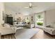 Bright and airy living room with vaulted ceilings, hardwood floors, and stylish, neutral-toned furniture at 171 North Trce, Alpharetta, GA 30009