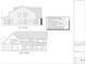 Left and rear elevation architectural drawing showing exterior details of the house at 7947 Post Rd, Winston, GA 30187