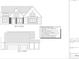 Architectural drawing of the front and right elevation of a two-story home showcasing the exterior design at 7947 Post Rd, Winston, GA 30187