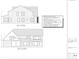 Architectural drawing of the left and rear elevation of a two-story home showcasing the exterior design at 7947 Post Rd, Winston, GA 30187
