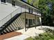 Charming backyard with patio and staircase and outdoor seating at 1387 Renee Dr, Decatur, GA 30035
