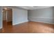 Basement area with fresh paint, and hardwood flooring at 2157 Brandon Lee Sw Dr, Marietta, GA 30008