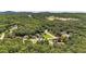 Expansive aerial view of a lush, wooded community with well-maintained homes and landscape at 34 Laurel Ne Way, White, GA 30184