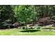 Lush backyard featuring a diverse array of trees, creating a serene and private outdoor space at 34 Laurel Ne Way, White, GA 30184