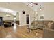 Open-concept layout with a living room that connects to the dining area and kitchen at 34 Laurel Ne Way, White, GA 30184