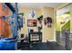 Home gym area with weightlifting equipment and motivational posters at 510 Curry Ridge Ct, Locust Grove, GA 30248