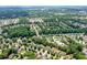 Wide aerial view of a residential neighborhood featuring tree-lined streets and well-maintained homes at 4108 Wyndam Hill Dr, Suwanee, GA 30024
