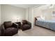 Cozy guest bedroom with two armchairs and a bed, offering a relaxing space at 4108 Wyndam Hill Dr, Suwanee, GA 30024