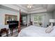 Comfortable bedroom with a four-poster bed, tray ceiling, and ample natural light at 97 Coral Dr, Whitesburg, GA 30185