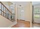 Inviting foyer with hardwood floors and staircase at 1777 E Gate Trl, Stone Mountain, GA 30087