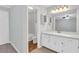 Bathroom featuring a tile floor, modern vanity, a toilet, and shower/tub combination at 2786 Olde Gate Ct, Snellville, GA 30078