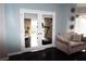 Bright workout room is seen through glass paneled doors at 3475 Oak Valley Ne Rd # 980, Atlanta, GA 30326