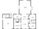 Detailed floor plan showcasing the home's layout, including the kitchen, bedrooms, living room, and garage dimensions at 4841 Partee Trl, Social Circle, GA 30025